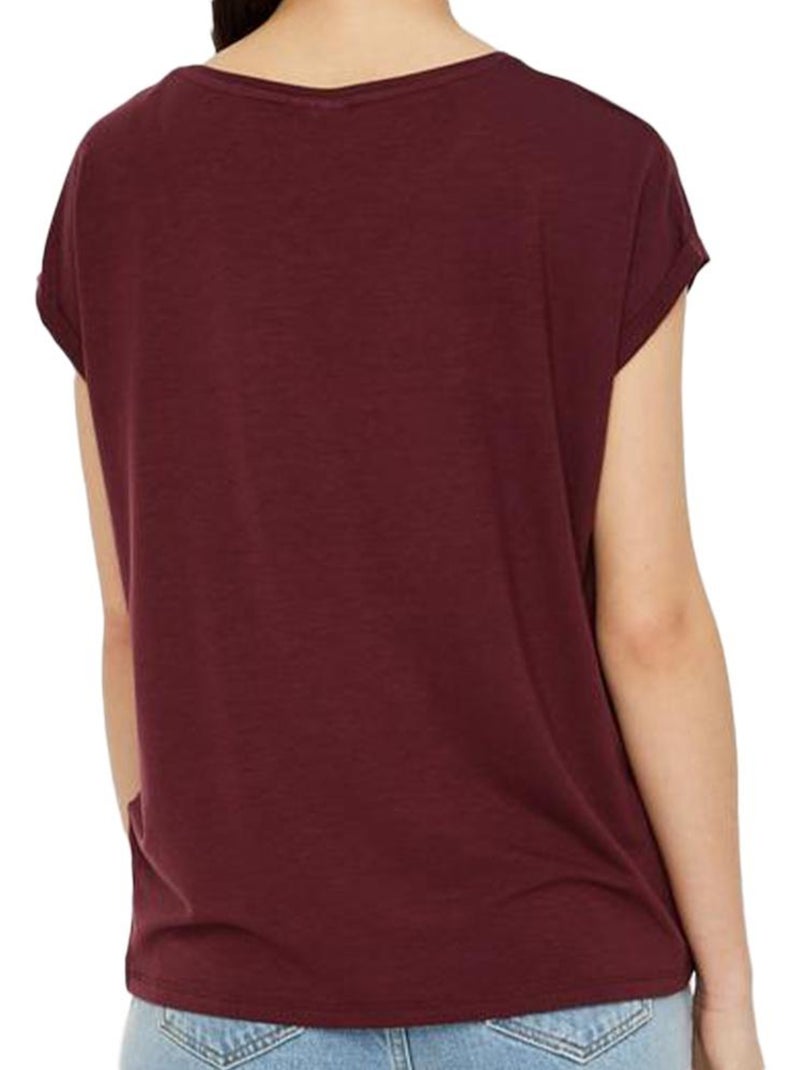 Camiseta Vero Moda para Mujer Violeta ciruela - Kiabi
