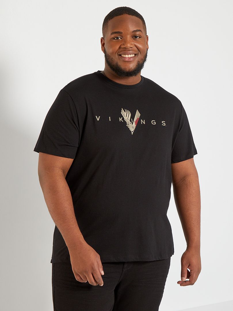 Camiseta 'Vikings' Negro - Kiabi