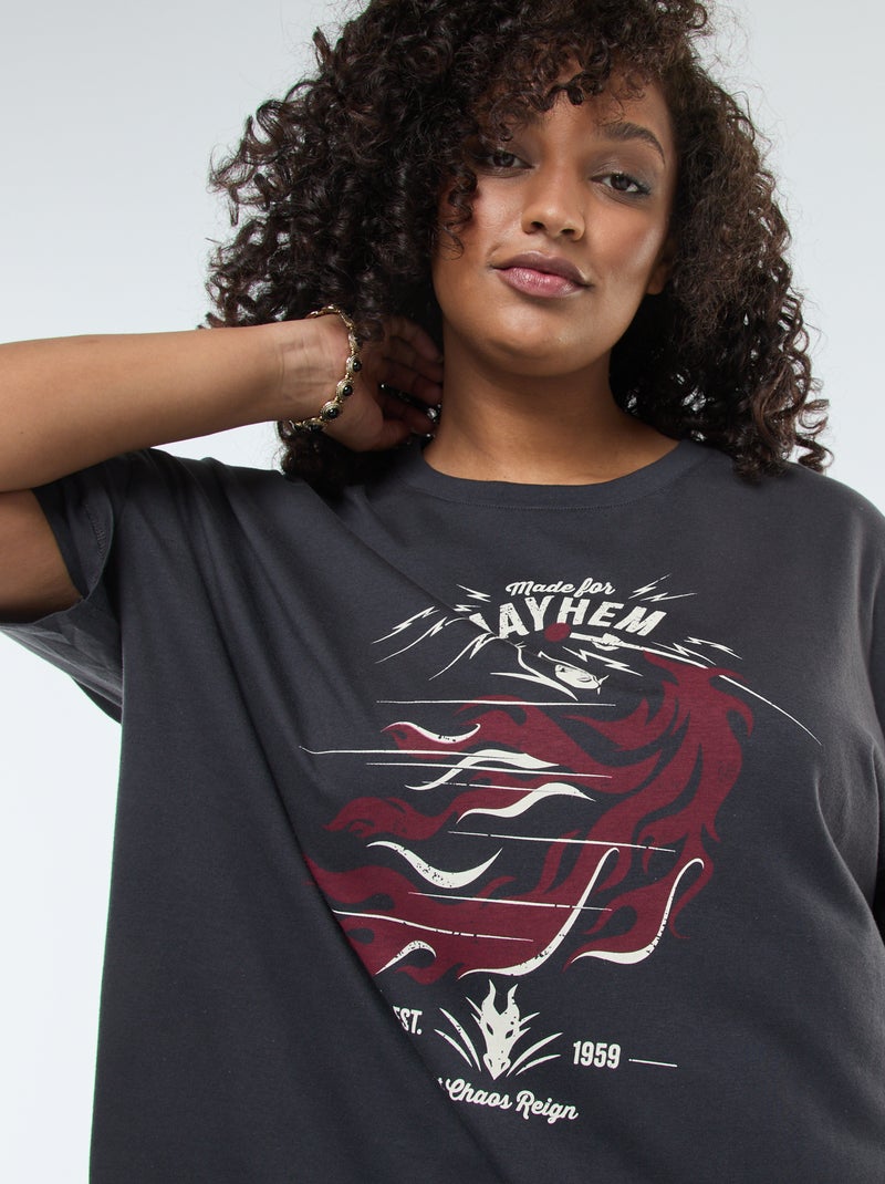 Camiseta 'Villanos' 'Disney' de manga corta Negro - Kiabi