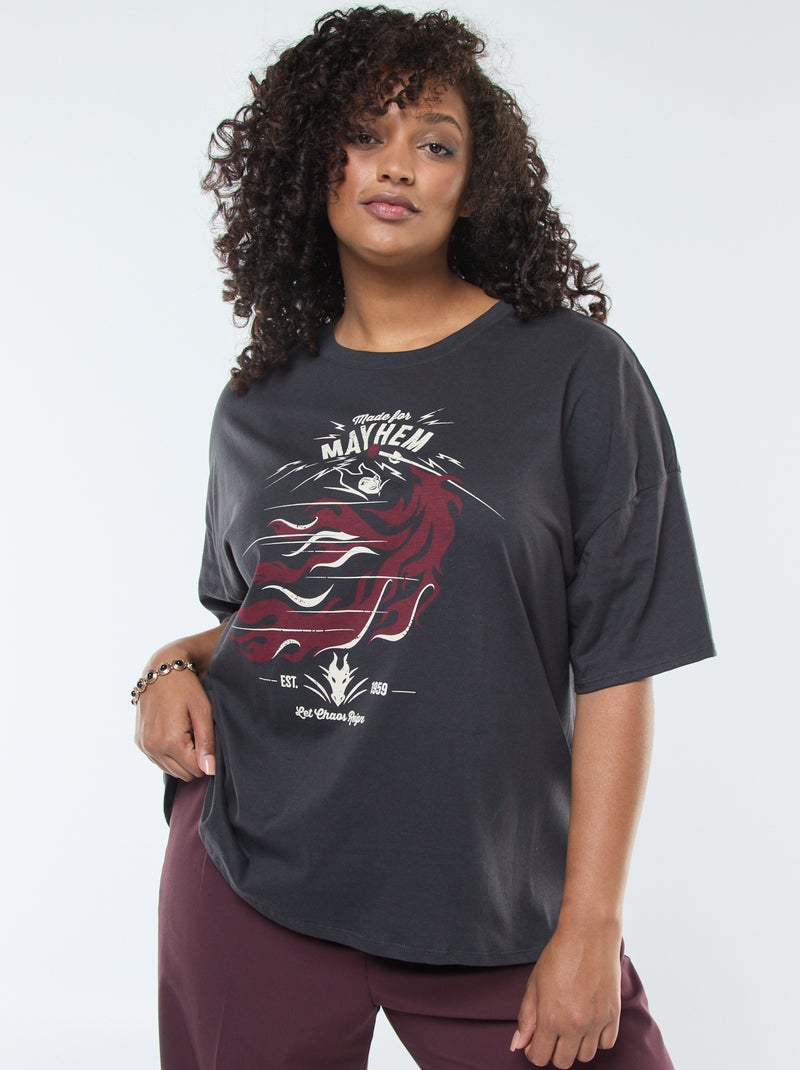 Camiseta 'Villanos' 'Disney' de manga corta Negro - Kiabi