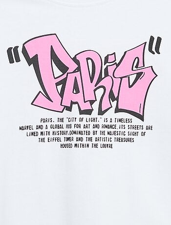 Camiseta vintage de manga corta con estampado de skate