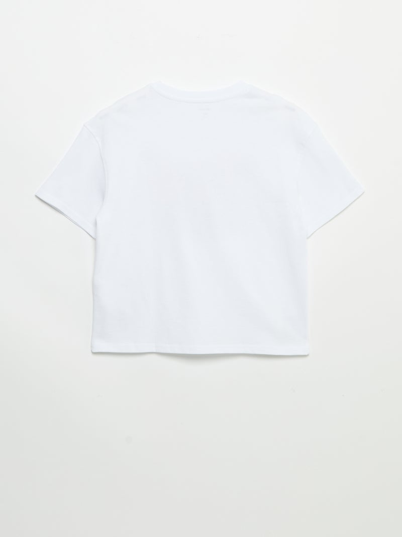 Camiseta vintage de manga corta con estampado de skate Blanco - Kiabi