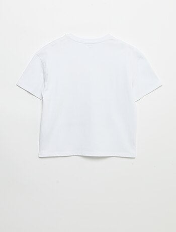 Camiseta vintage de manga corta con estampado de skate