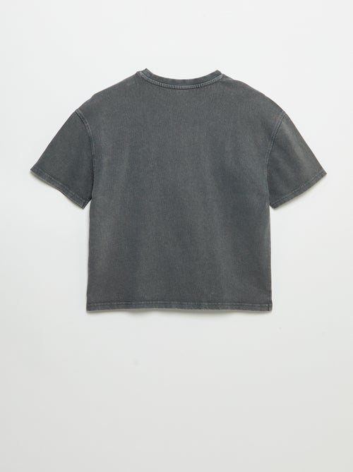 Camiseta vintage de manga corta con estampado de skate - Kiabi
