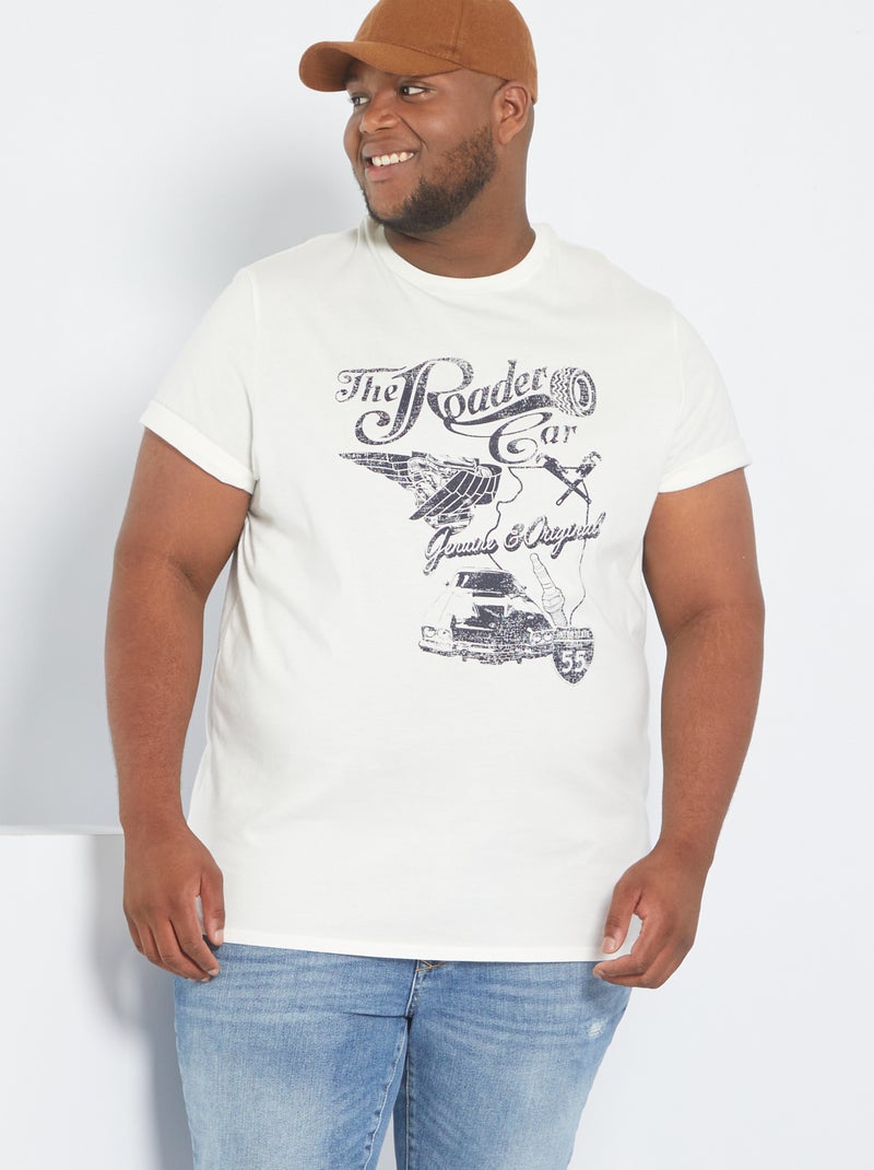 Camiseta vintage de punto BLANCO - Kiabi