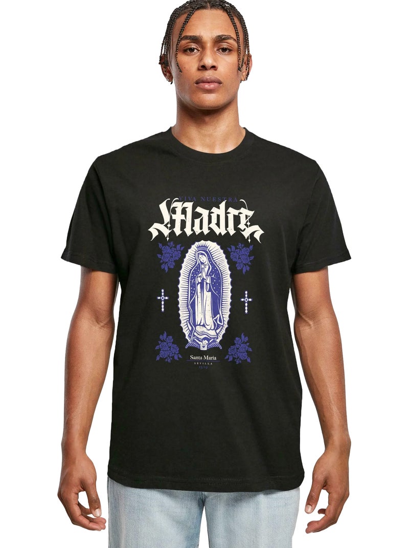 Camiseta viva nuestra madre para hombre - mister tee Negro - Kiabi
