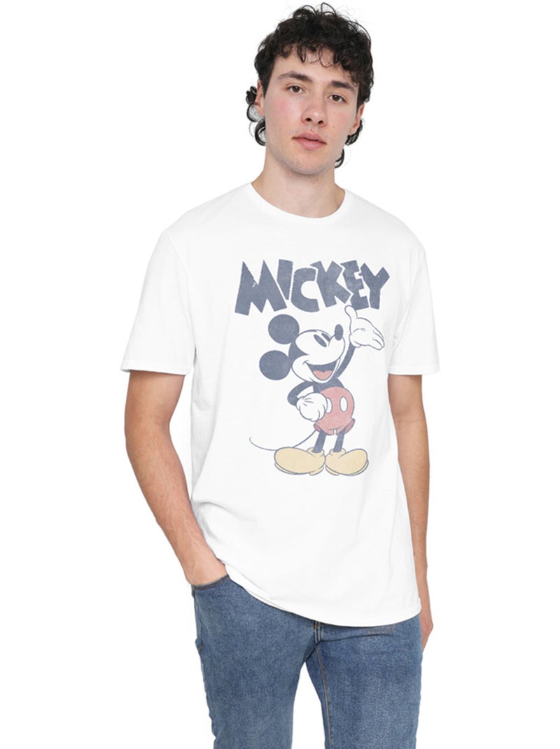 Camiseta washout para hombre - mickey mouse & friends Blanco - Kiabi