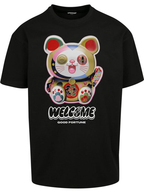 Camiseta welcome diseño gato para hombre - mister tee - Kiabi