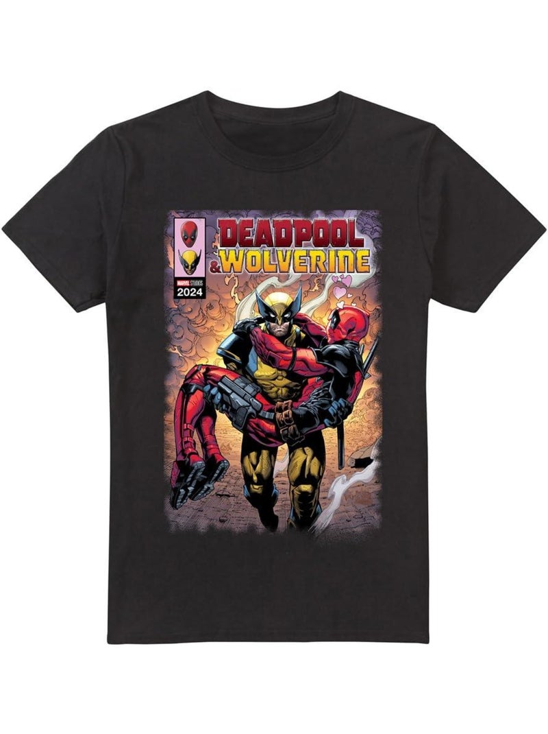 Camiseta wolverine saves deadpool cómic para hombre - deadpool & wolverine Negro - Kiabi