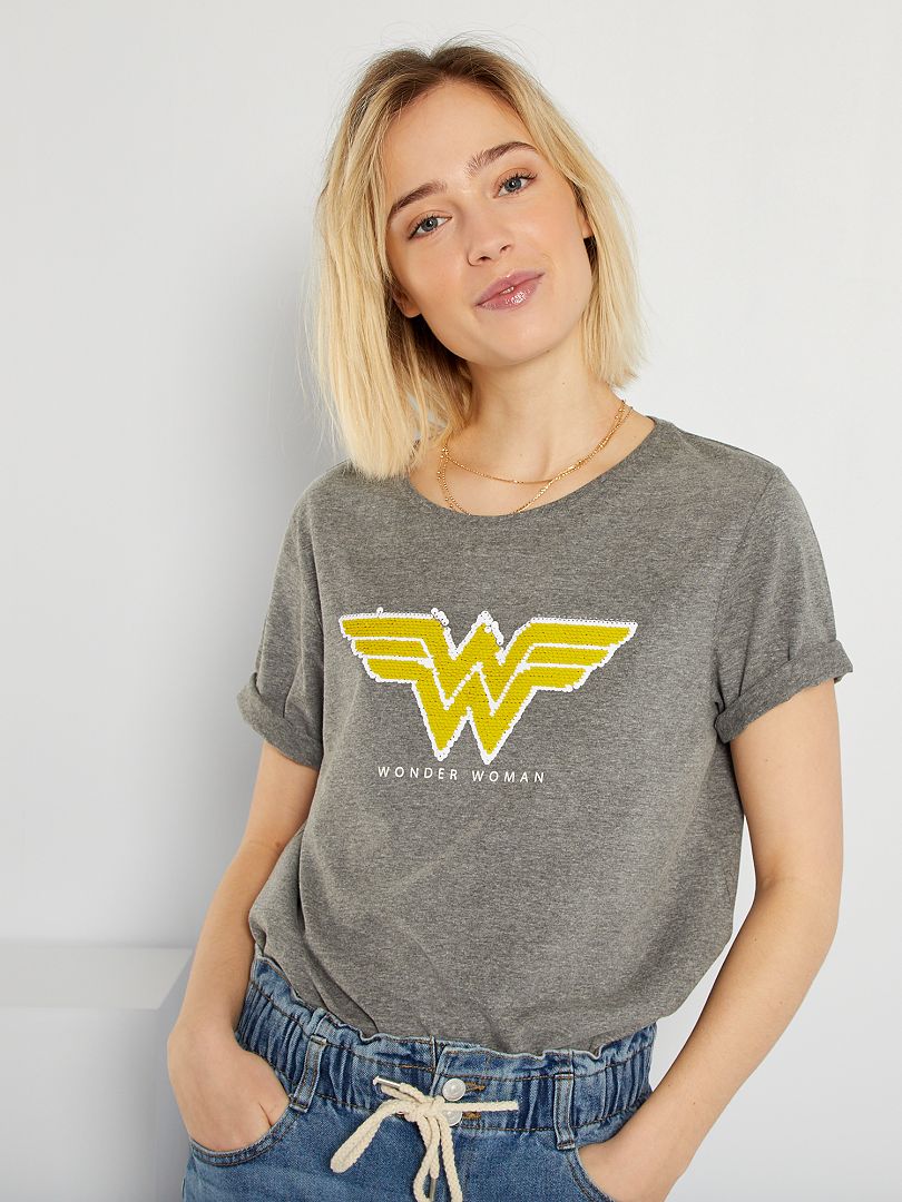 Camiseta 'Wonder Woman' gris - Kiabi