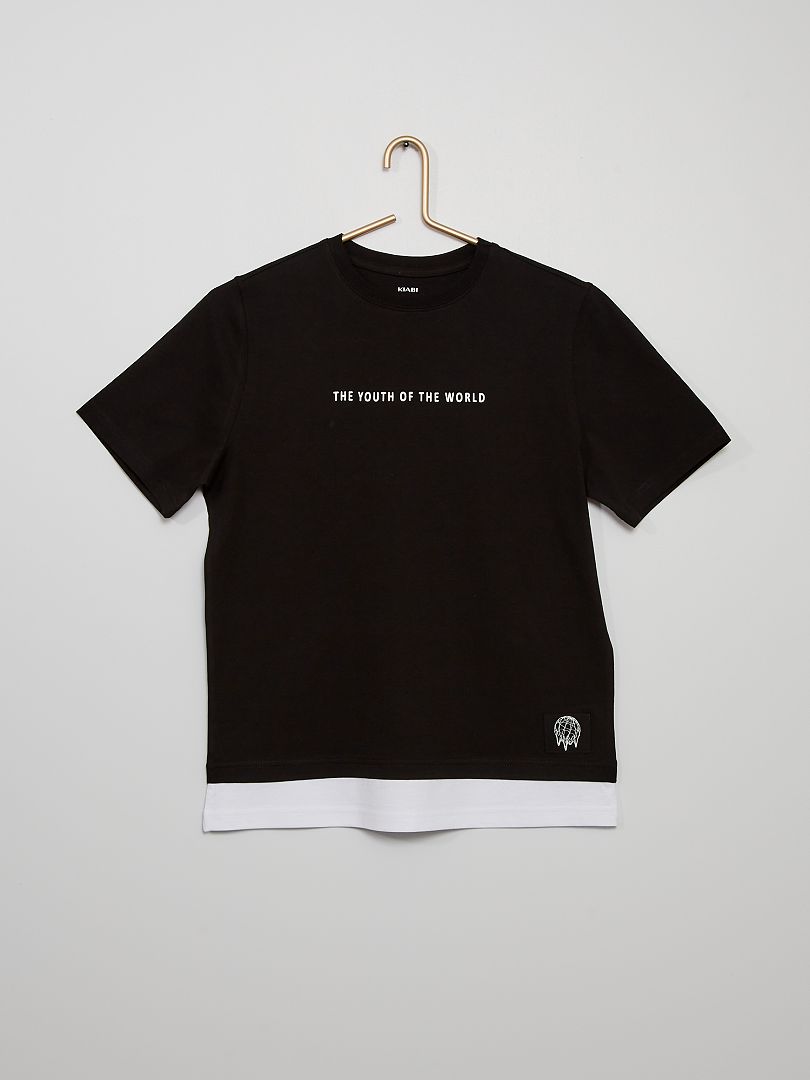 Camiseta 'world vibes' Negro - Kiabi