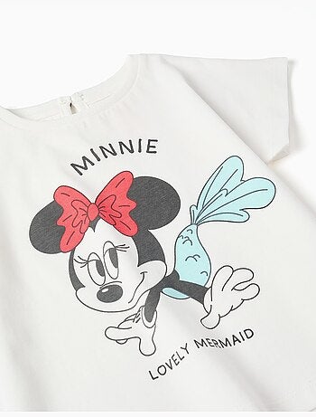 Camiseta y pantalón corto de algodón con estampado de Minnie