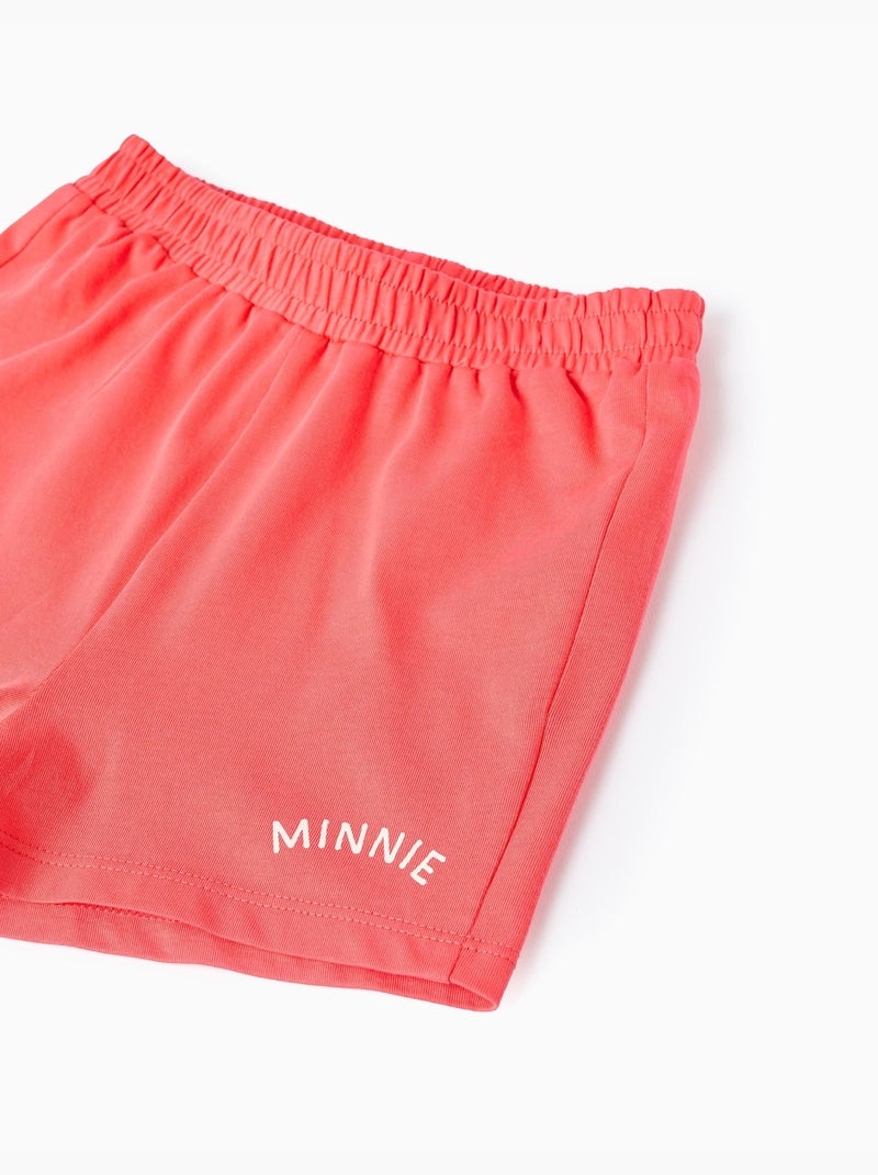 Camiseta y pantalón corto de algodón con estampado de Minnie Rosa - Kiabi