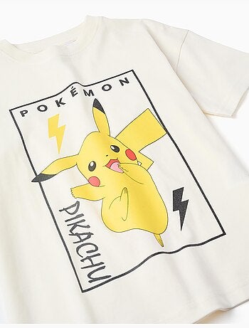 Camiseta y pantalones cortos de algodón con estampado de Pikachu
