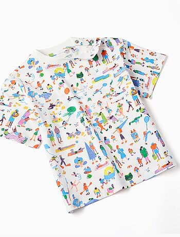 Camiseta y peto de algodón Carolina Celas x Zippy
