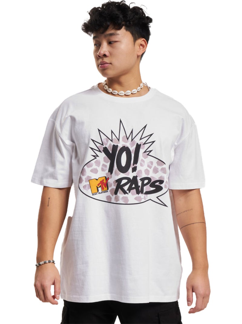 Camiseta yo! Diseño mtv para hombre - mister tee Blanco - Kiabi