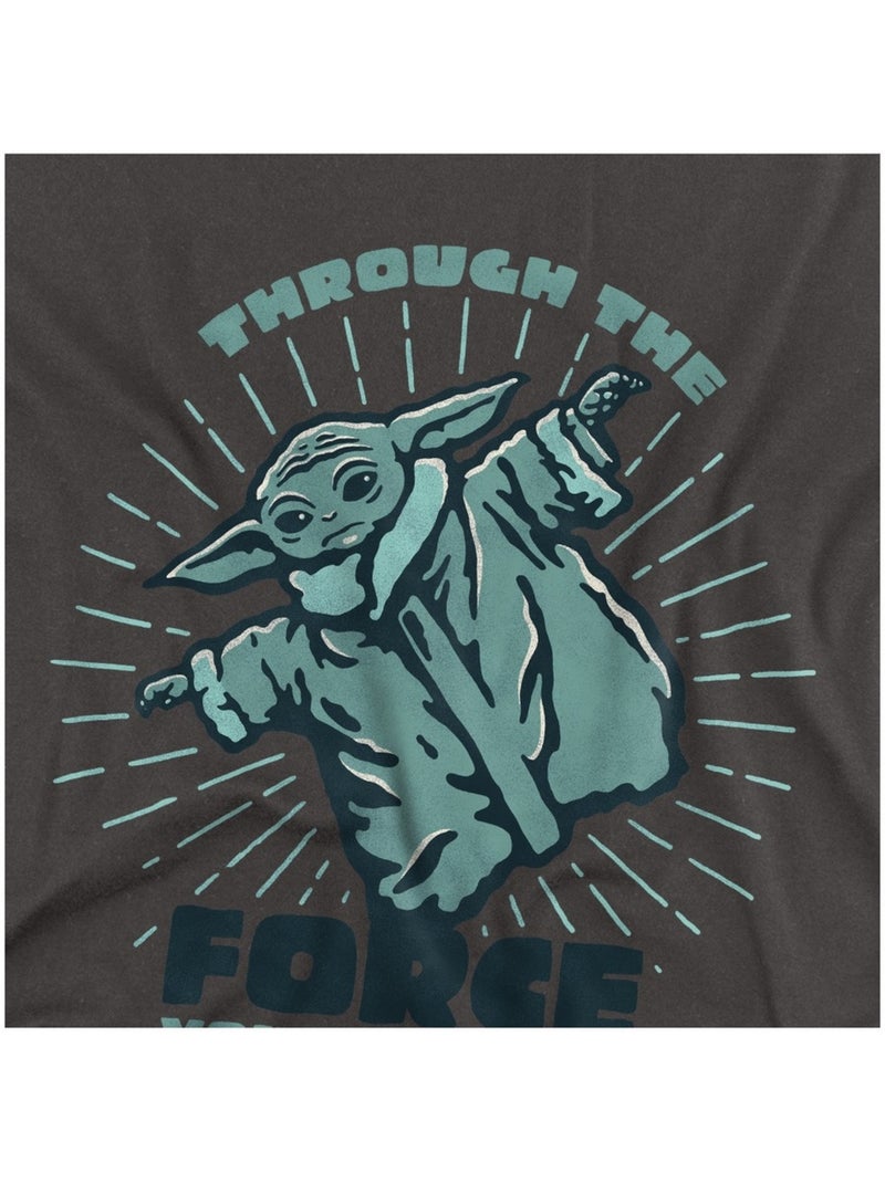 Camiseta you will find balance de grogu para hombre - star wars the mandalorian Gris negro - Kiabi