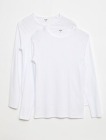 Camisetas básicas lisas de manga larga