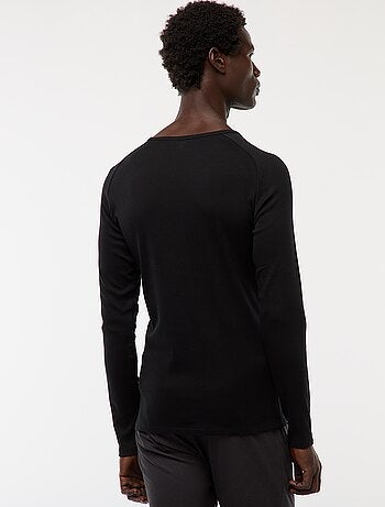 Camisetas básicas lisas de manga larga