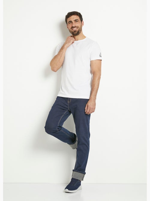 Camisetas con cuello redondo y logotipo en el hombro. - Kiabi