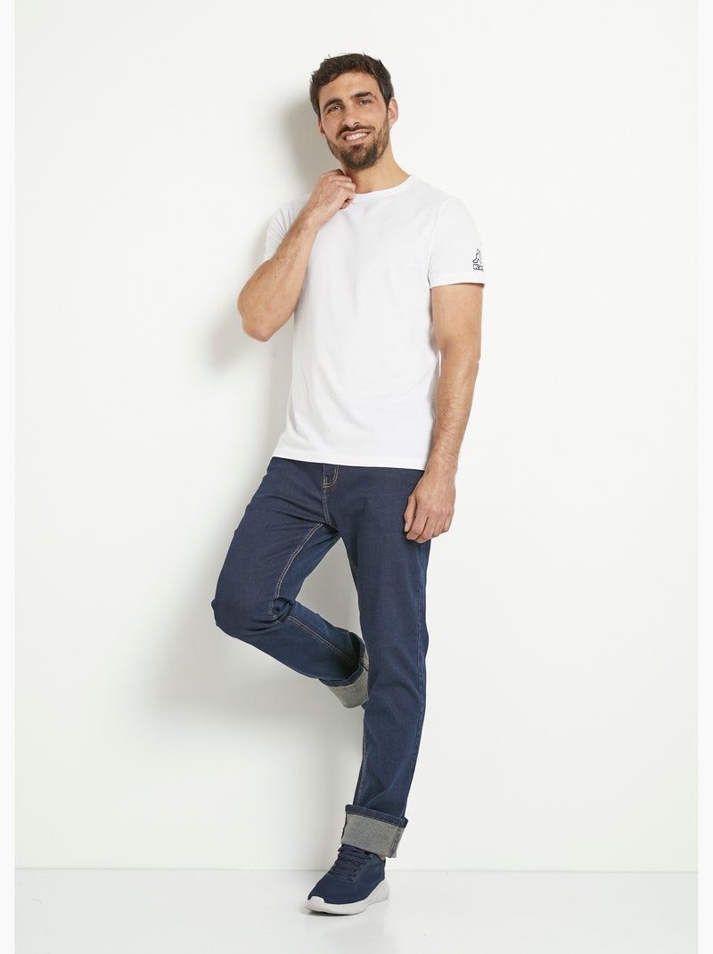 Camisetas con cuello redondo y logotipo en el hombro. Blanco - Kiabi