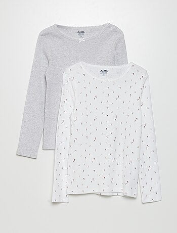 Camisetas de punto calado - Lote de 2