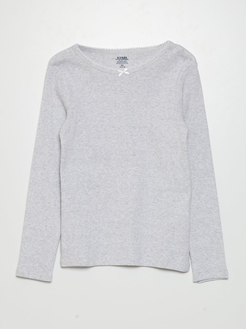 Camisetas de punto calado - Pack de 2 BLANCO - Kiabi