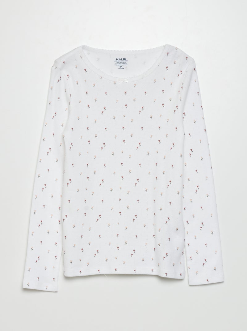 Camisetas de punto calado - Pack de 2 BLANCO - Kiabi