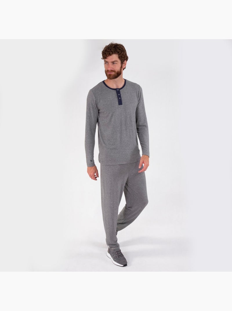 Camisetas homewear hombre Gris jaspeado - Kiabi