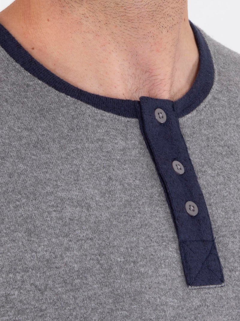 Camisetas homewear hombre Isotoner Gris jaspeado - Kiabi