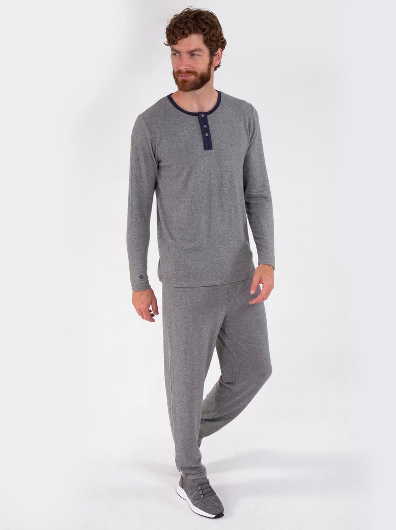 Camisetas homewear hombre Isotoner Gris jaspeado - Kiabi