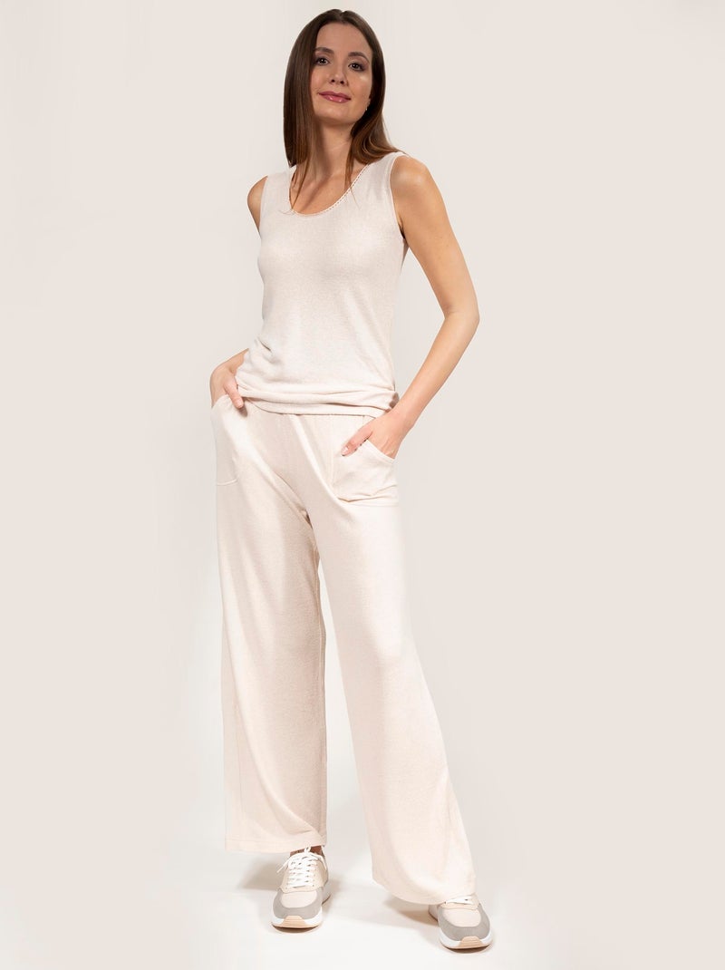 Camisetas homewear mujer Isotoner Beige - Kiabi