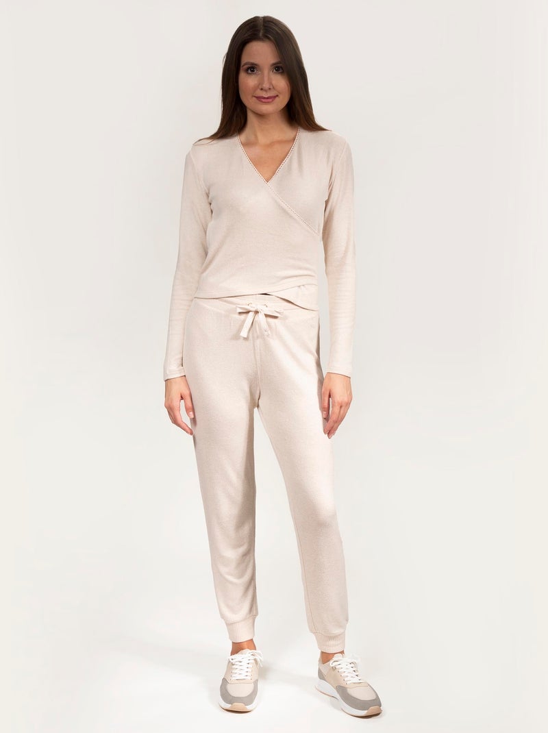 Camisetas homewear mujer Isotoner Beige - Kiabi