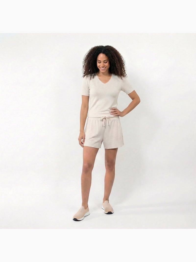 Camisetas homewear mujer Isotoner Beige - Kiabi