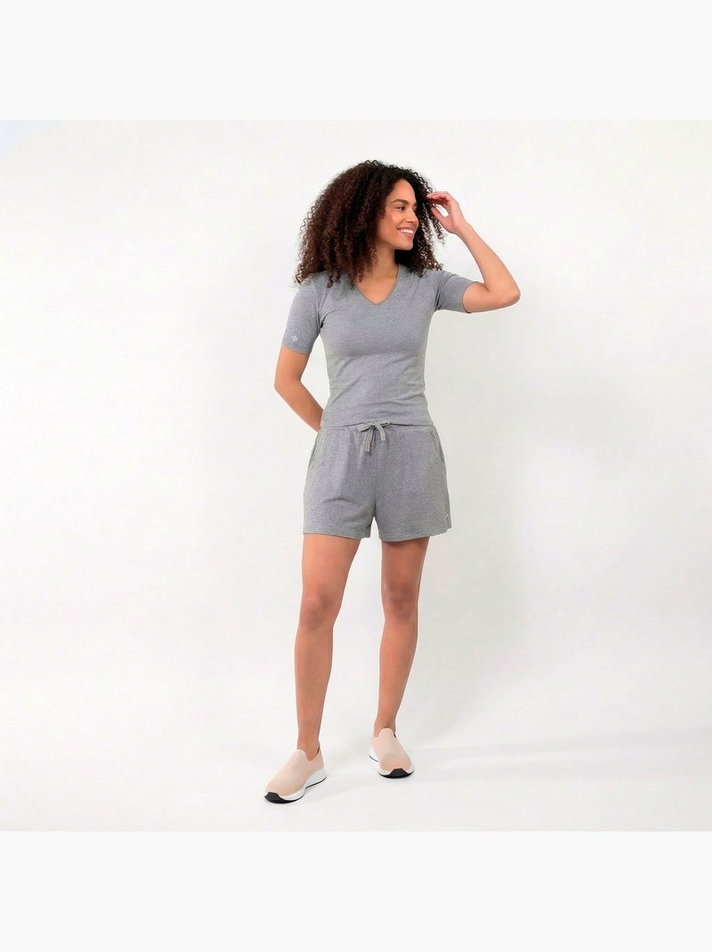Camisetas homewear mujer Isotoner Gris jaspeado - Kiabi