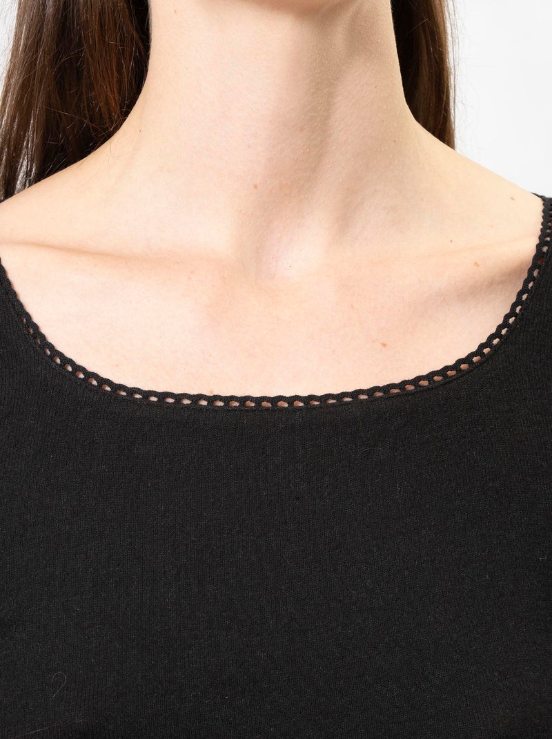 Camisetas homewear mujer Isotoner Negro - Kiabi