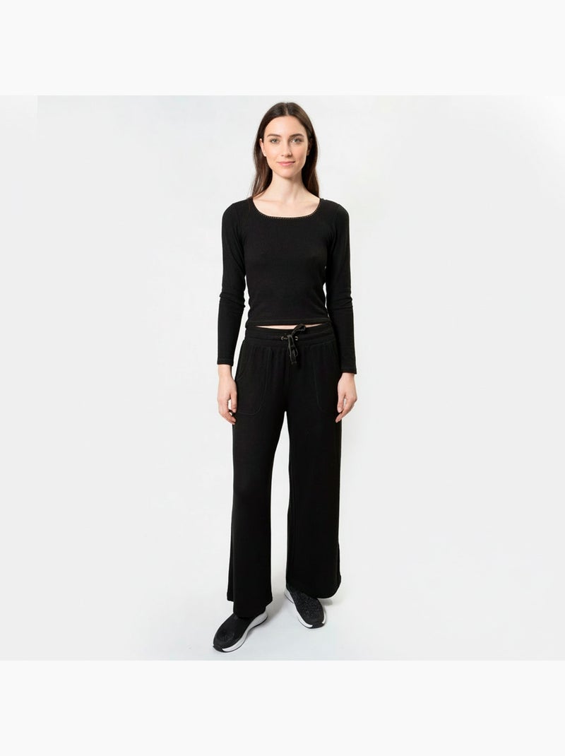 Camisetas homewear mujer Isotoner Negro - Kiabi