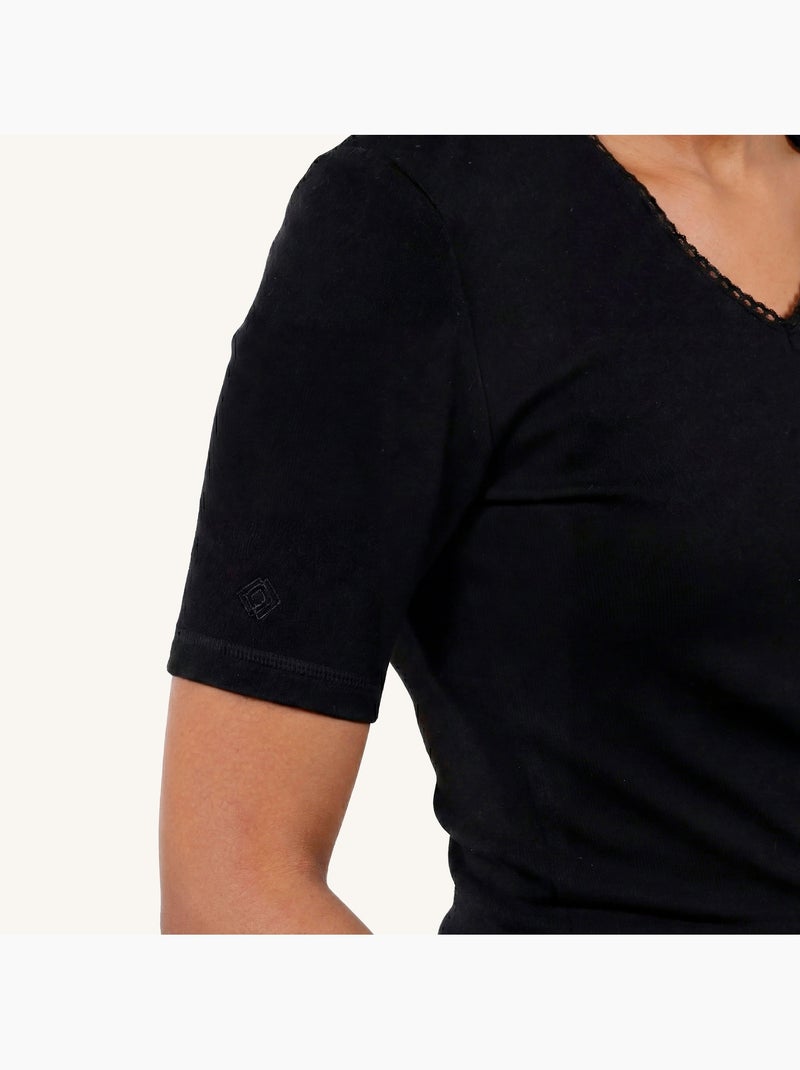 Camisetas homewear mujer Isotoner Negro - Kiabi