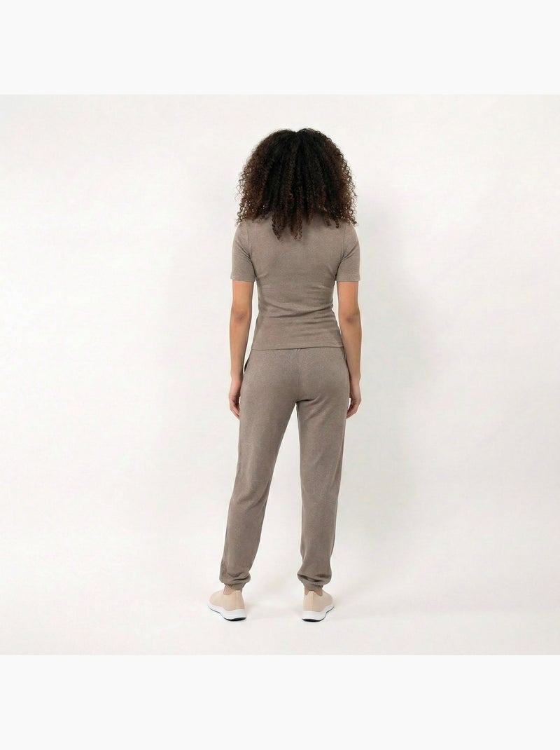 Camisetas homewear mujer isotoner Taupe - Kiabi