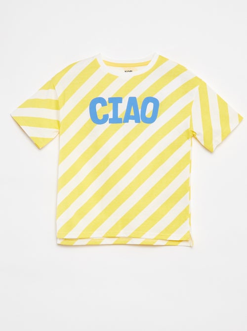 Camisetas loose estampadas de manga corta - Parte trasera más larga - Kiabi