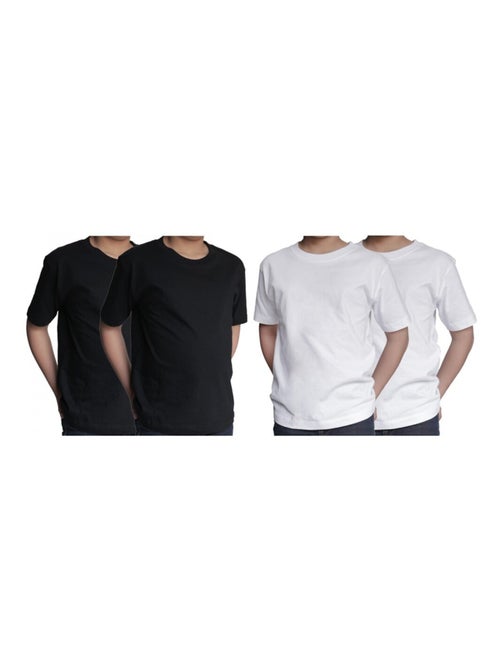 Camisetas Niño Pack de 4 Lisas Ozabi Basic - Kiabi