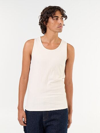 Camisetas sin mangas de punto acanalado