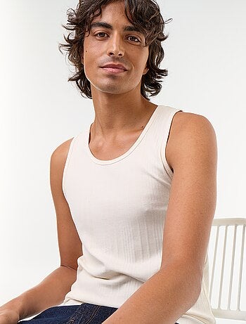 Camisetas sin mangas de punto acanalado
