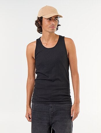 Camisetas sin mangas de punto acanalado