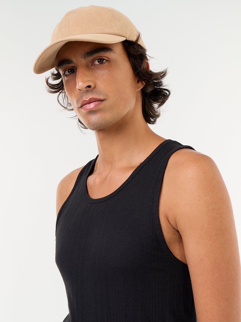 Camisetas sin mangas de punto acanalado Negro - Kiabi