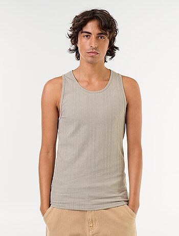 Camisetas sin mangas de punto acanalado