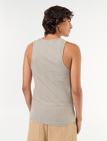 Camisetas sin mangas de punto acanalado