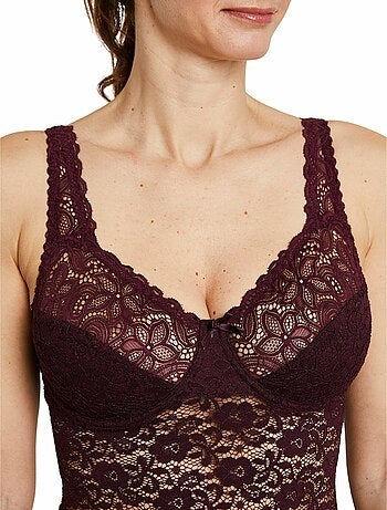 Camisola con parte delantera de encaje con aros - Afibel