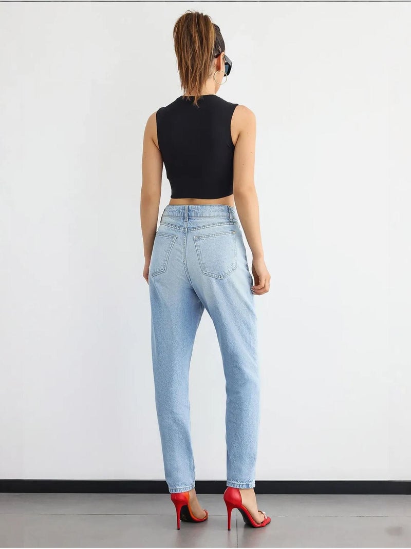 Camisola de algodón sin mangas con cuello redondo hiccup Negro - Kiabi