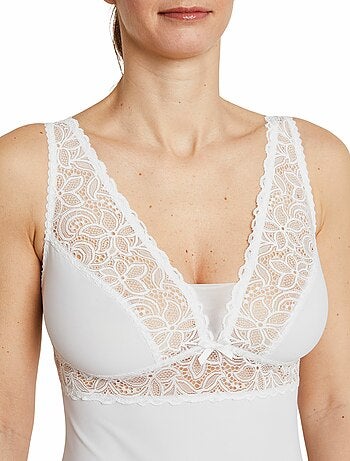 Camisola de punto elástico y encaje - Afibel